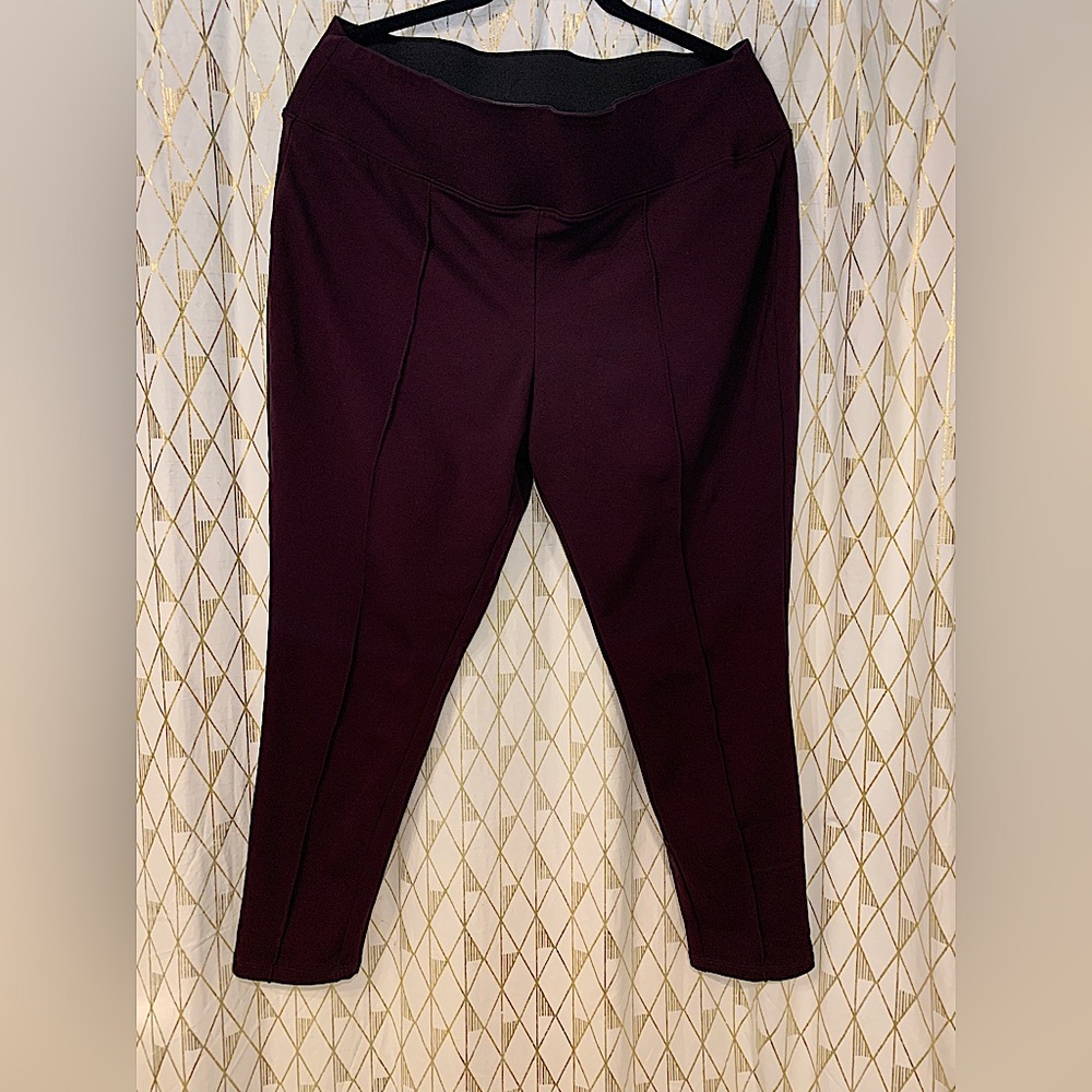 Nine West XXL Plum Colored Ponte Pants EUC